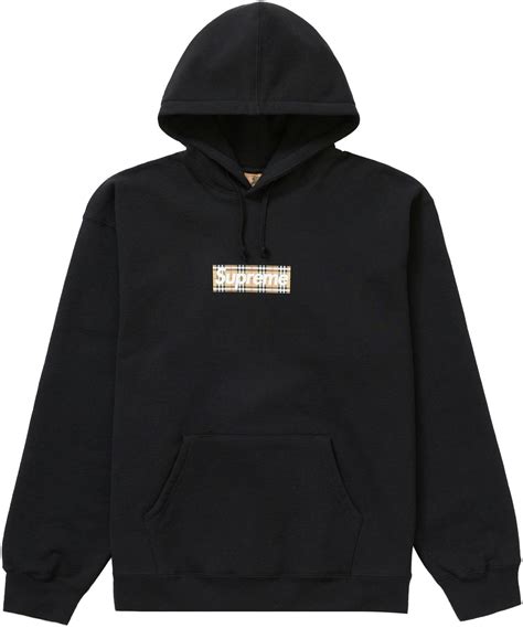 supreme burberry hooded sweatshirt.